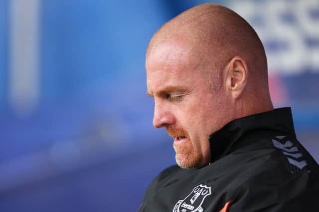 Everton manager Sean Dyche. The Toffees boss prepares for a visit from Wolves on Saturday afternoon, and we have named our predicted line-ups for both sides below.