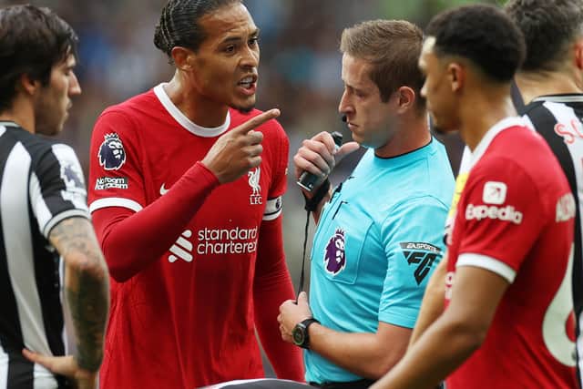 Virgil van Dijk’s red card against Newcastle was his first in a Liverpool shirt.