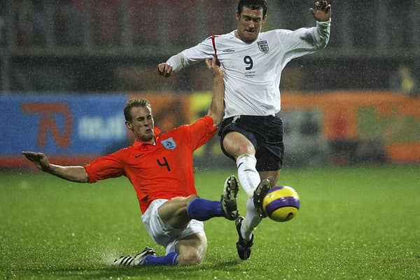 David Nugent enjoyed a memorable debut for England. Cr: Getty Images