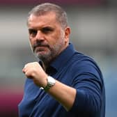 Tottenham manager Ange Postecoglou. Spurs host Sheffield United in the Premier League on Saturday afternoon, and will be aiming to continue their unbeaten start to the season.