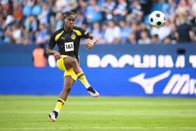 Jamie Bynoe-Gittens of Borussia Dortmund. The teenage attacker as emerged as a target for Arsenal, as detailed in today’s Premier League transfer rumours.