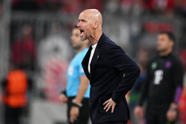 Manchester United manager Erik ten Hag. The Red Devils travel to face Burnley in the Premier League on Saturday evening.