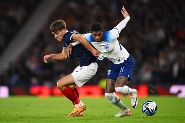 Aaron Hickey broke through at Hearts (Image: Getty Images)