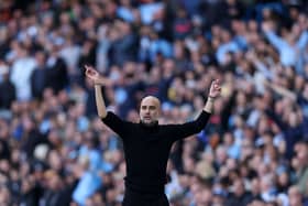 Manchester City manager Pep Guardiola. (Photo by George Wood/Getty Images)