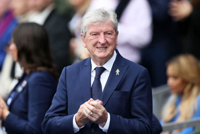 : Roy Hodgson, Manager of Crystal Palace, looks on prior to the Premier League match between Crystal Palace and Fulham FC  (Photo by Steve Bardens/Getty Images)