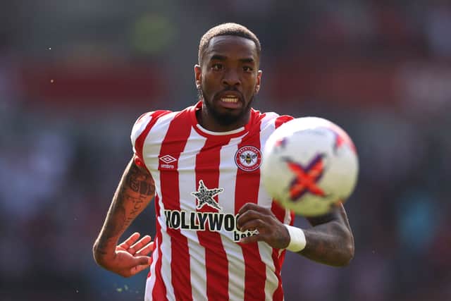 Ivan Toney of Brentford runs for the ball during the Premier League match between Brentford FC and Nottingham Forest (Photo by Ryan Pierse/Getty Images)