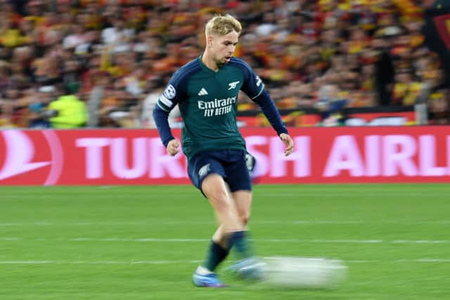 Arsenal midfielder Emile Smith Rowe. The 23-year-old has been linked with West Ham as part of today’s Premier League transfer rumours round-up.