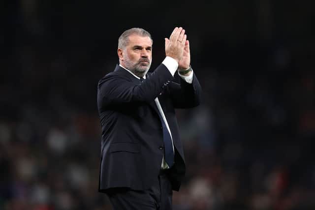 Tottenham manager Ange Postecoglou. Spurs travel to Kenilworth Road on Saturday lunchtime to face Luton Town in the Premier League.