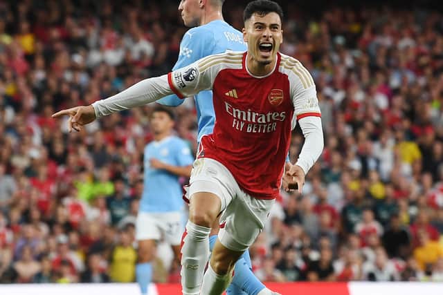 Gabriel Martinelli’s deflected effort was the only goal of the game in an underwhelming clash between Arsenal and Manchester City. 