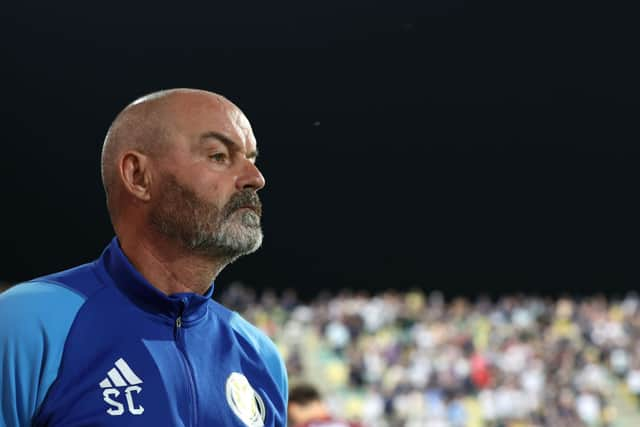 Steve Clarke, manager of Scotland. Anything but defeat against Spain this week will be enough to ensure that Scotland qualify for next summer’s European Championships