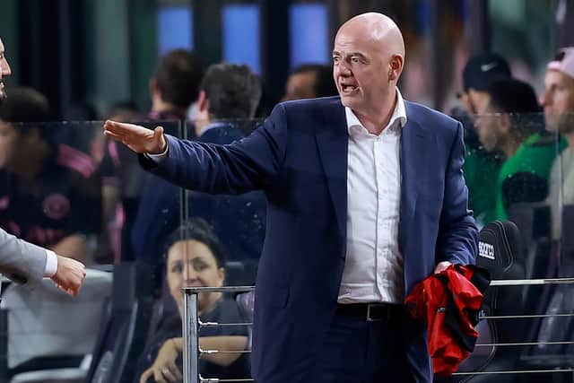 FIFA president Gianni Infantino was criticised for his handling of concerns voiced by minority groups ahead of the Qatar World Cup.