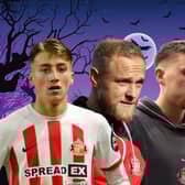 A composite image of Jack Clarke, Alex Pritchard, Dan Neil, and Bradley Dack. All four took part in Sunderland’s annual Psychopath house of horrors YouTube video this year.