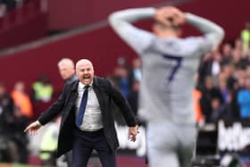 Everton manager Sean Dyche. The Toffees host Manchester United in the Premier League on Sunday afternoon. 