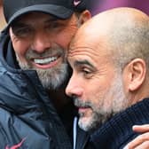 Jurgen Klopp and Pep Guardiola. Liverpool will play Manchester City in the Premier League's Saturday lunchtime kick-off this weekend.