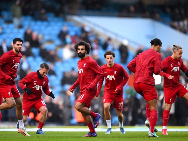 Liverpool players including Mo Salah. The winger has been touted for a potential exit in recent times.