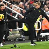Newcastle United manager Eddie Howe. The Magpies have been linked with a potential move for former Manchester United goalkeeper David de Gea following an injury to Nick Pope. 