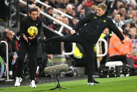 Newcastle United manager Eddie Howe. The Magpies have been linked with a potential move for former Manchester United goalkeeper David de Gea following an injury to Nick Pope. 