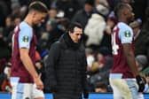 Aston Villa manager Unai Emery. Villa host Manchester City in the Premier League in midweek.