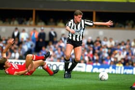 Paul Gascoigne during his time at Newcastle United. The former England midfielder is one of several players to have represented both the Magpies and Tottenham Hotspur.