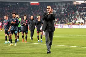 Man City manager Pep Guardiola. City host Crystal Palace in the Premier League on Saturday.