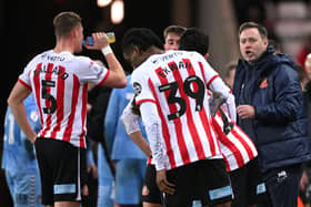 Sunderland manager Michael Beale and his players. The Black Cats host Newcastle United in the FA Cup on Saturday.