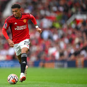 Manchester United winger Jadon Sancho. The attacker completed a loan move to former club Borussia Dortmund this week