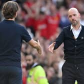 Manchester United manager Erik ten Hag and Brentford manager Thomas Frank. The two clubs could both be busy in the late stages of the January transfer window. 