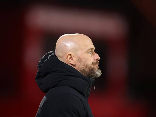 Manchester United manager Erik ten Hag. The Red Devils have been linked with RB Leipzig striker Benjamin Sesko in recent days.