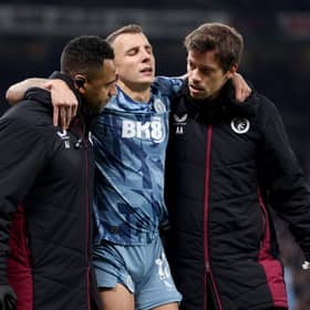Aston Villa defender Lucas Digne. The French defender is one of several injury concerns the Villans have ahead of their FA Cup clash with Chelsea this weekend. 