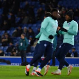 Brighton manager Roberto de Zerbi. Albion play Luton Town in the Premier League on Tuesday evening.