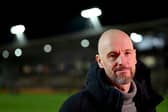 Manchester United manager Erik ten Hag. The Red Devils have been linked with Everton defender Jarrad Branthwaite in recent weeks.