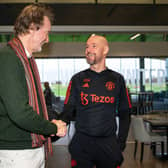 Manchester United investor Sir Jim Ratcliffe and manager Erik ten Hag. The Red Devils have been linked with a late move for Everton defender Jarrad Branthwaite.