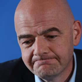 FIFA president Gianni Infantino. The governing body could oversee a major change as IFAB press ahead with plans to introduce blue cards in football. 