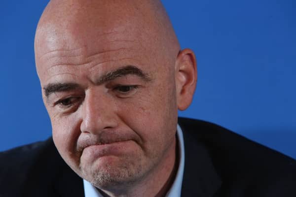 FIFA president Gianni Infantino. The governing body could oversee a major change as IFAB press ahead with plans to introduce blue cards in football. 