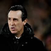 Aston Villa manager Unai Emery. The Villans face Fulham in the Premier League on Saturday afternoon. 