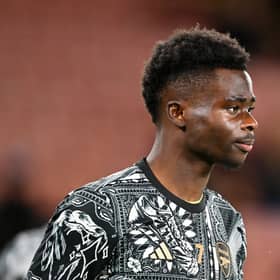 Arsenal winger Bukayo Saka. The England international is one of several injury doubts heading into Saturday's Premier League clash against Brentford.