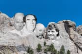 Stan Seymour (left), Joe Harvey (centre left), Frank Watt (centre right) and Kevin Keegan in our Mt Rushmore mock-up