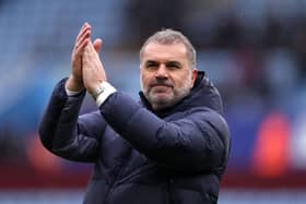 Tottenham manager Ange Postecoglou. Spurs still have to face Arsenal, Man City, and Liverpool this season. 