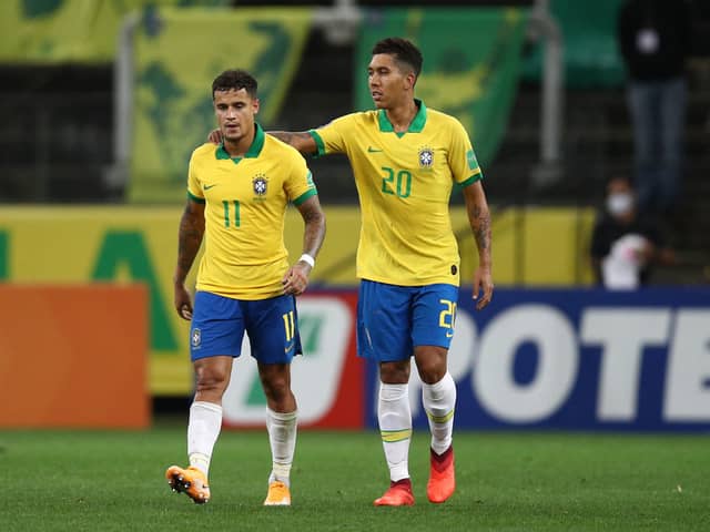 Brazilian duo Philippe Coutinho and Roberto Firmino. 