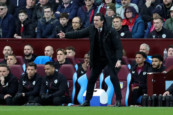 Aston Villa manager Unai Emery. The Villans face Manchester City in the Premier League on Wednesday evening. 