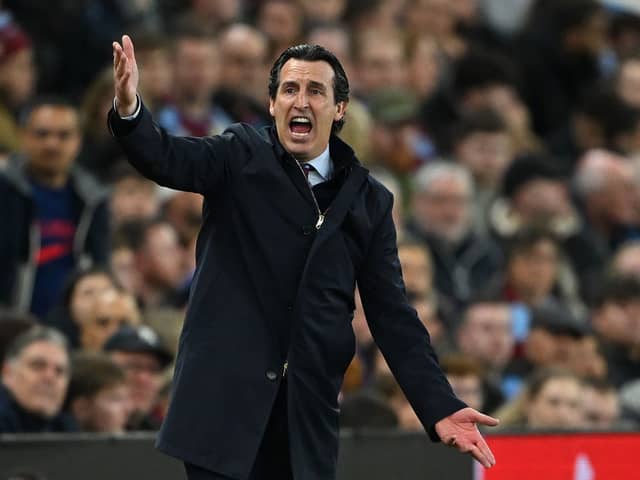 Aston Villa manager Unai Emery.