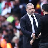 Tottenham manager Ange Postecoglou and Arsenal manager Mikel Arteta.
