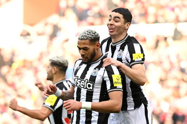 Miguel Almiron (right) and Joelinton are both nearing Newcastle United returns