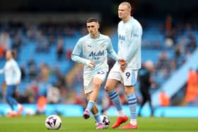 Phil Foden and Erling Haaland of Manchester City
