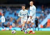 Phil Foden and Erling Haaland of Manchester City