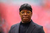 Ian Wright looks on prior to the Emirates FA Cup Semi Final match between Coventry City and Manchester United