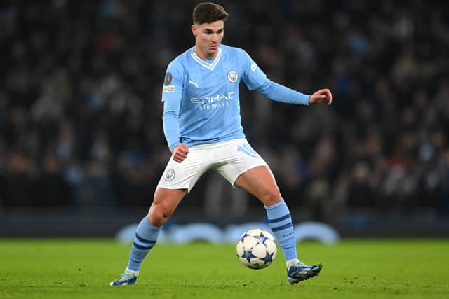 Julian Alvarez has said he is happy at Manchester City despite reports of a summer transfer.