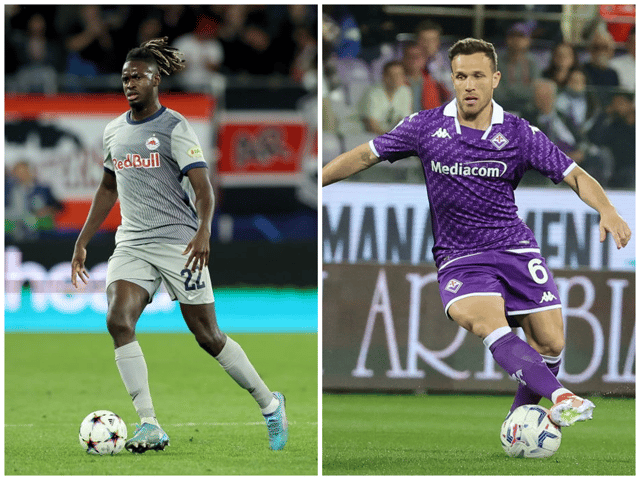 Red Bull Salzburg defender Oumar Soulet and Fiorentina loanee Arthur Melo