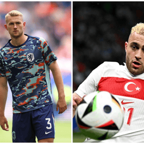 Bayern Munich defender Matthihs de Ligt and Galatasaray winger Baris Alper Yilmaz