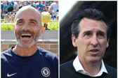 Chelsea manager Enzo Maresca and Aston Villa boss Unai Emery